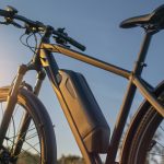 close-up of an electric bike