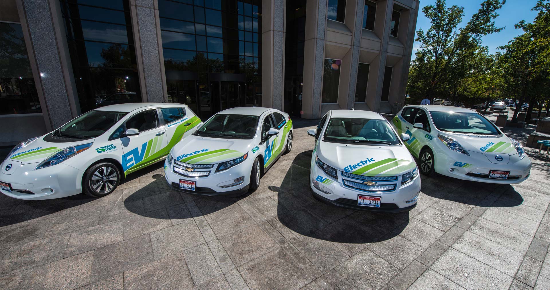 Image of Idaho Power electric fleet vehicles