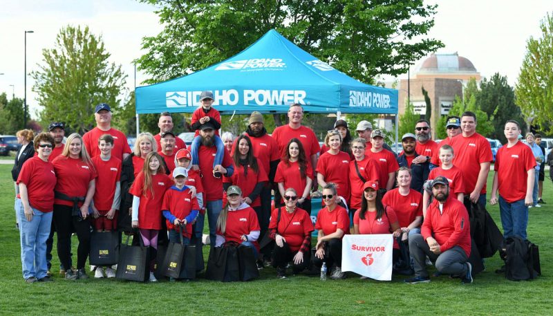A group of Idaho Power employees at the Heart Walk.