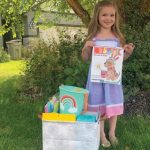A picture of a little girl who won the coloring contest