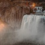 Sunset image of Shoshone Falls.