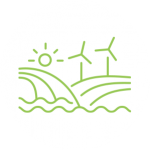 icon of windmills and the sun