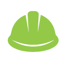 Work safety hard hat icon